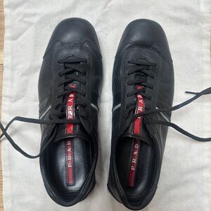 Prada Sport Black Leather Sneakers